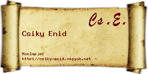 Csiky Enid névjegykártya